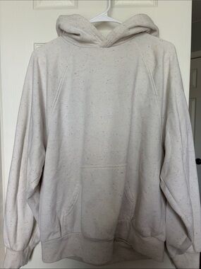 DSG Cream Speckled Pullover Hoodie with Multicolor Flecks
